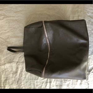 Eileen Fisher Leather Taupe Backpack